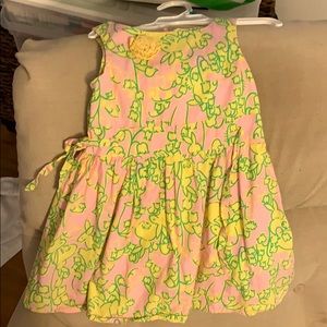 LILLY PULITZER EASTER BUNNIES FLORAL DRESS SIZE 4